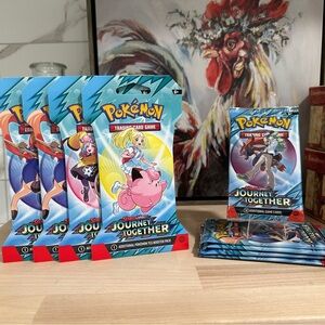 New! Pokémon TCG Journey Together (4) Sleeved & (5) Loose Booster Packs - SV09